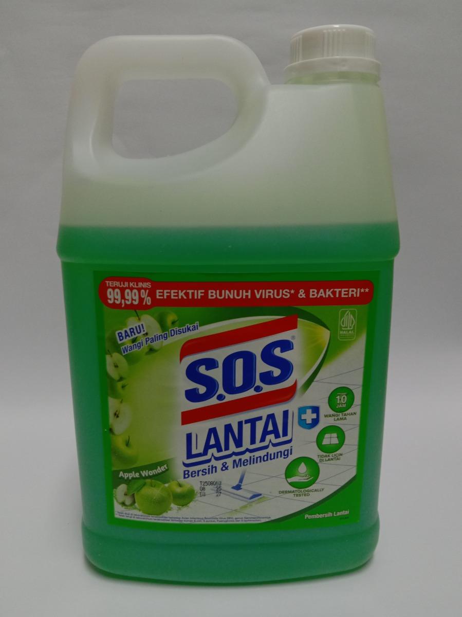 SOS FLOOR CLEANER APPLE 3.6LTR