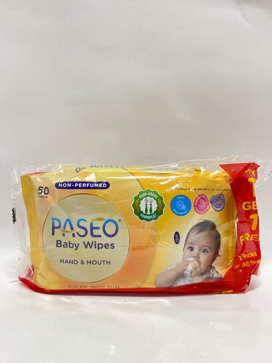 PASEO BABY WIPES 50`S