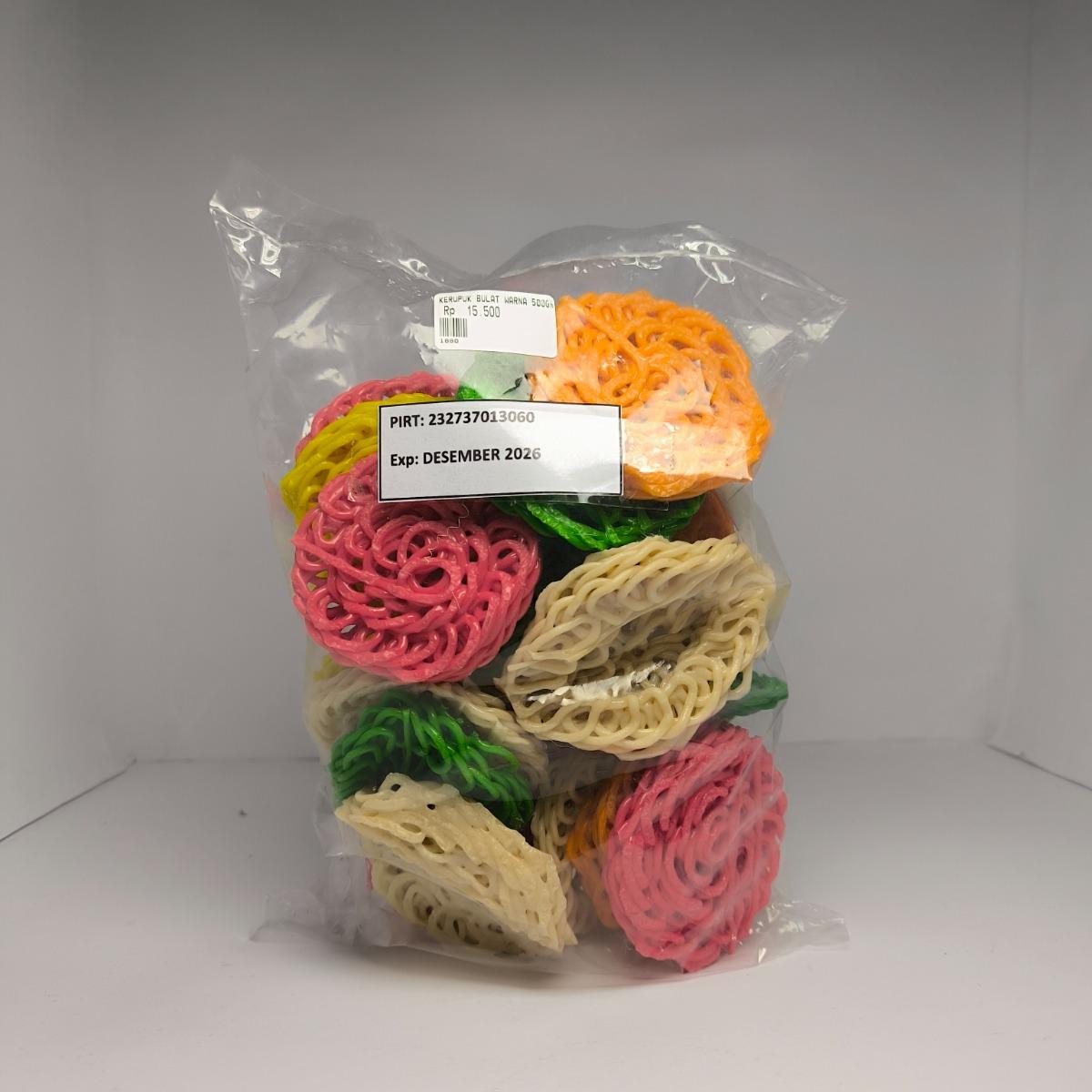 KERUPUK BULAT WARNA 500GR