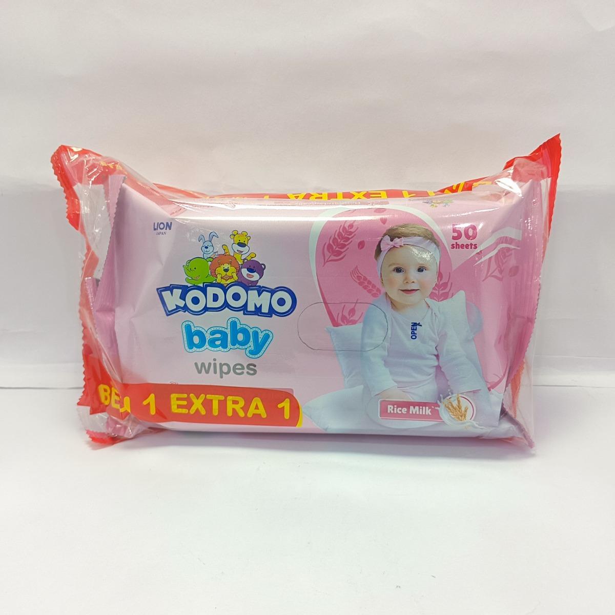 KODOMO BABY WIPES PINK 50`S