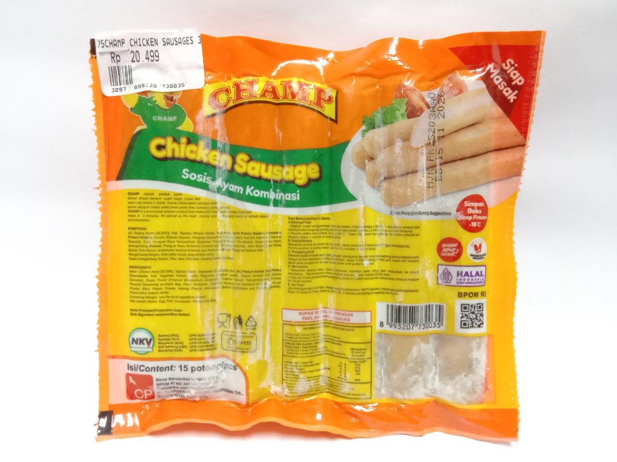 CHAMP CHICKEN SAUSAGES 375 GR