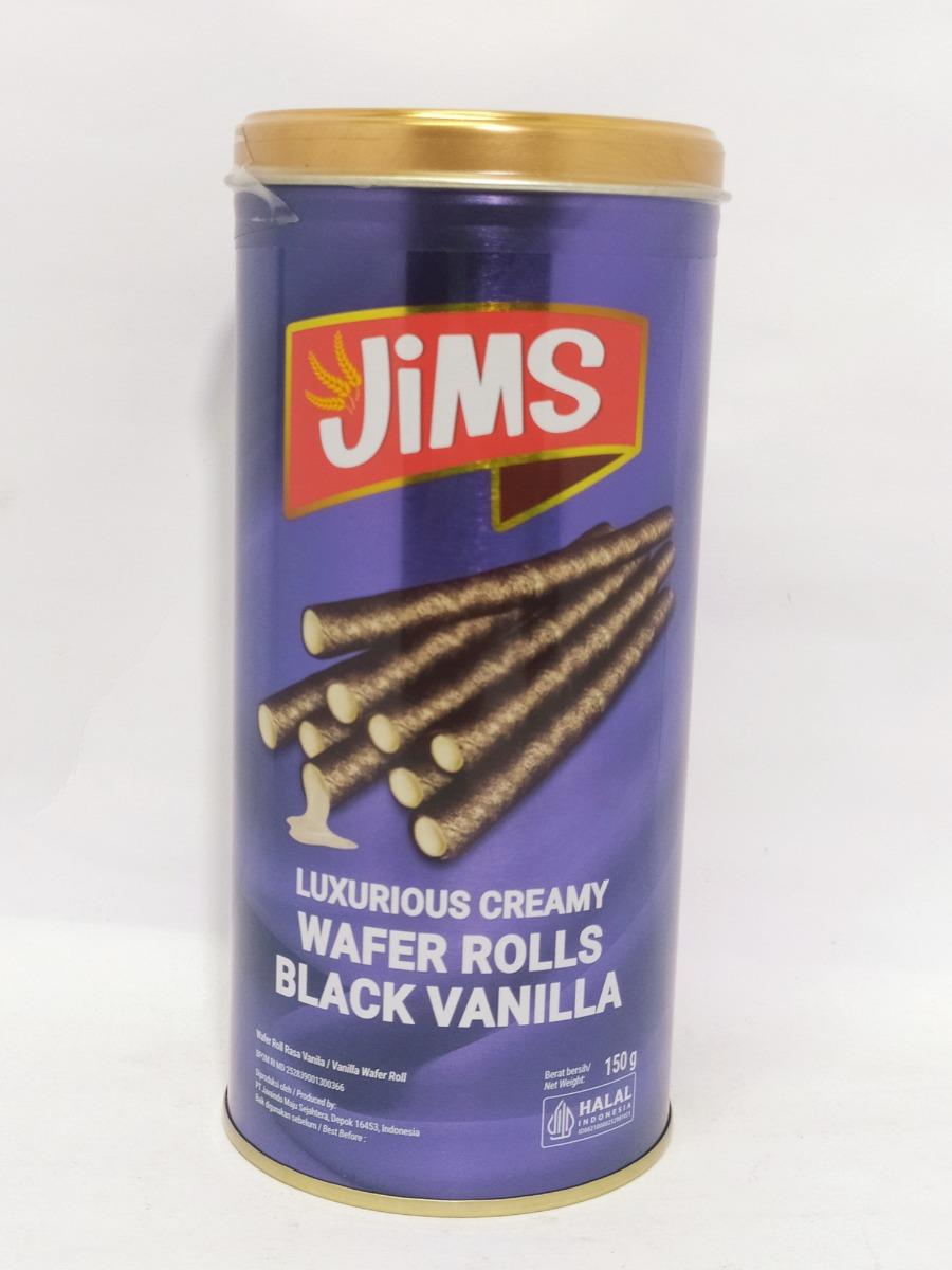 JIMS WAFER ROLLS BLACK VANILA 150GR