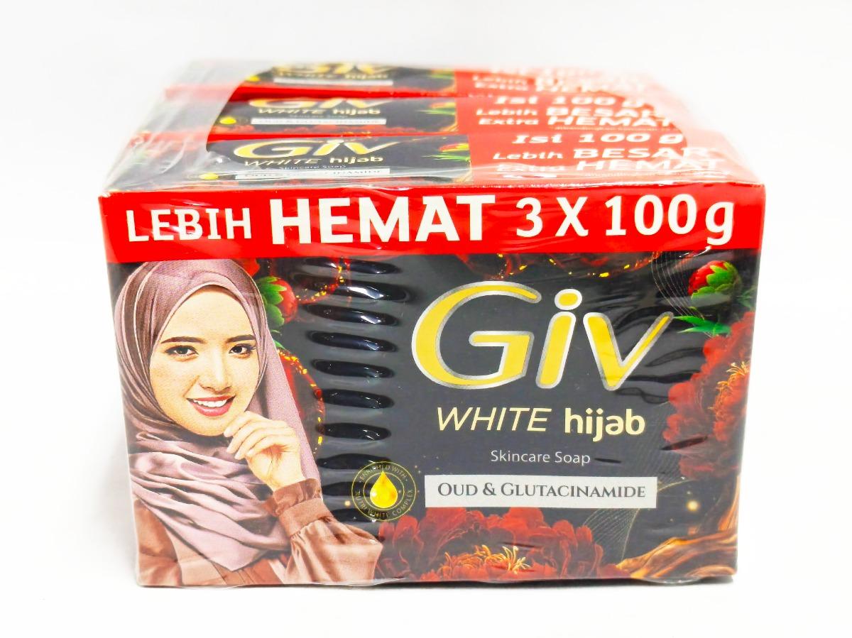 GIV WHITE HIJAB BARSOAP OUD 3X100GR